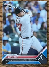 2023 MLB Topps Now Blue Parallel /49 Austin Riley, Atlanta Braves, #604