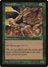 1x Muscle Sliver - Tempest Common Green Tribal - MTG NM EDH Magic - MTG_Dom