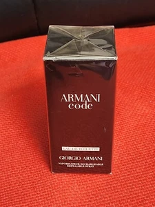 Giorgio Armani Code Eau de Toilette 75 ml Vaporisateur Nachfüllbar NEU OVP - Bild 1 von 6