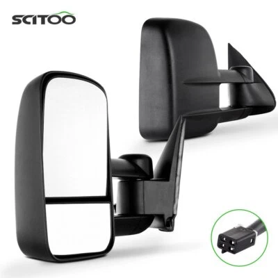 Par de espejos retrovisores de remolque eléctricos para camioneta Chevy/GMC C/K 1500 2500 3500 88-98 Foto 1 de 4