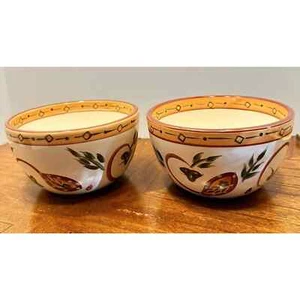 Tabletops Unlimited English Manor Soup Cereal Bowl Gallery Paisley Flowers Set 2 - Picture 1 of 7