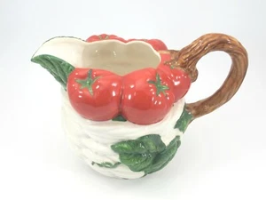 Fitz and Floyd Tomato on Vine WATER PITCHER Figural Basket Tomatoes Vintage 1992 - Picture 1 of 9