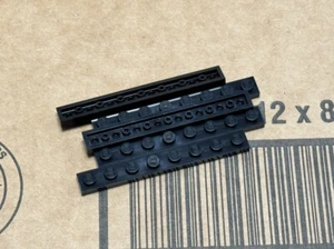 LEGO Parts - Black Plate 1 x 8 - No 3460 - QTY 5 - Picture 1 of 1