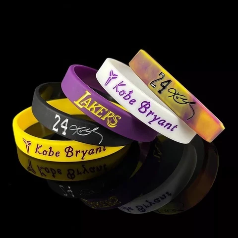 Pack of 5 Kobe Bryant Lakers Bracelets #24 Cover