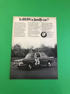 1967 1968 BMW ORIGINAL VINTAGE PRINT AD ADVERTISEMENT PRINTED - Picture 1 of 1