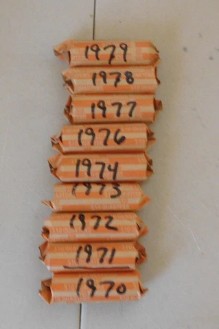 E9  1973  WASHINGTON QUARTER 40 COINS (MIXED P,D)  CIRCULATED  ROLL Cover