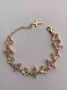 14K Yellow Gold Plated Women Gift Bracelet 3Ct Marquise Cut Lab Created Amethyst - Picture 1 of 5