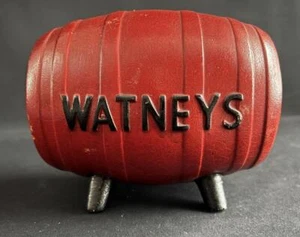 WATNEYS RED BARREL ALE VINTAGE RUBERROID BAR FIGUR WERBUNG BIERFASS DISPLAY - Bild 1 von 13