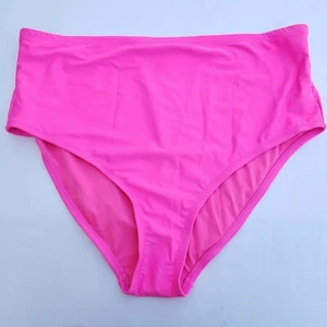 Moxi Blu Women's 2X 18W-20W High Waist Hipster Bottom Pink Swimwear - Picture 1 of 3