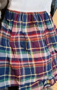 RALPH LAUREN GARRISON PLAID FULL BED SKIRT 15" DROP MULTICOLOR NO SPLIT Corners - Picture 1 of 3