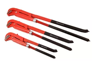 Swedish Type Heavy Duty Pipe Wrench 90 Straight/Curve Jaw 1/1.5/2/3/4" Option - Picture 1 of 6