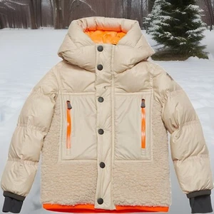 MONCLER GRENOBLE Verlonnaz nylon & fleece down ski jacket 12A NWT - Picture 1 of 7