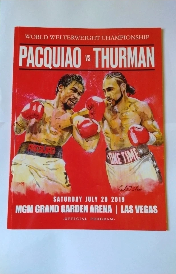 Manny Pacquiao vs Keith Thurman Program July 20 2019 Las Vegas Pacman WWC Win - Image 1 of 4