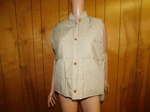 Vintage TOM CAT NINE LIVES Tan Puffer Vest Large DAMAGE - Picture 1 of 12