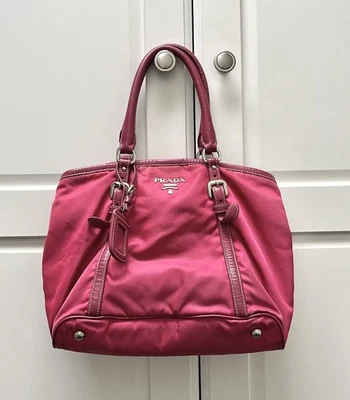 Incredibly Rare Prada Vintage Nylon & Leather 2-Way Shoulder Bag Pink - Image 1 of 4