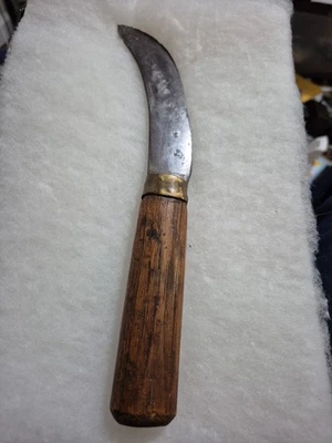 Faca lateral vintage para caça e esfolamento - Imagem 1 de 4