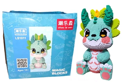 DIY Building Blocks Set Kit Dragon Baby Plus Cartoon Micro Brick Figure Toy Gift - Image 1 of 4