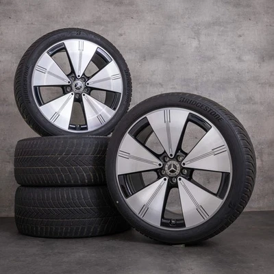 Mercedes EQS Winterräder 21 Zoll V297 Felgen A2974011100 schwarz glanzgedreht - Bild 1 von 4