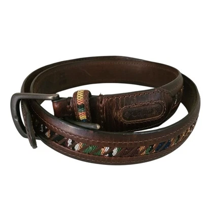 Columbia Vintage Años 90 Curtido al Aceite Guatemala Cinturón Hombre Cuero Genuino Talla 32 Foto 1 de 4