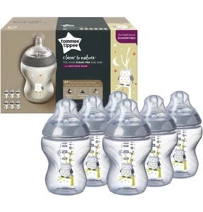 Tommee Tippee Anti-Colic Bottle Set 6-Pack, cute owl design. - Picture 1 of 1