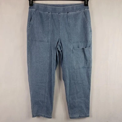 Pantalones Denim & Co para Mujer Pequeños Lavado Ligero Cómodos Tejidos Carga Cortos Cónicos Foto 1 de 4