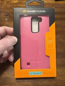 LG TRIBUTE 5 BLUE Phone Case w/Screen Protector ONDIGO Pink - Picture 1 of 2