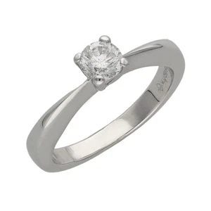 18ct White Gold Diamond Solitaire Engagement Ring - 0.50ct - Picture 1 of 6