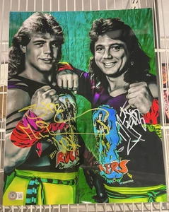 Shawn Michaels & Marty Jannetty dual signed Metallic 11x14 Photo #2 (w/ Beckett) - Picture 1 of 1