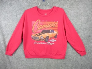 GM Detroit Power Chevrolet Camaro Sweater Womens Extra Large Red Crew Sweatshirt - Picture 1 of 9