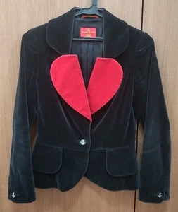 Giacca Love Vivienne Westwood Velluto Nero Rosso alta qualità preziosa carina - Foto 1 di 24