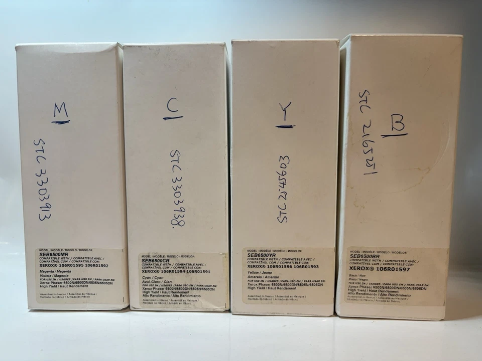 Toner Cartridge for Xerox Phaser 6500N 6500DN 6505N 6505DN Color Y M B C Lot Of4 - Image 1 of 4