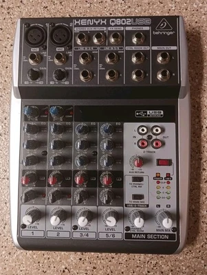 Behringer XENYX Q502USB 8-input 2-bus Mixer Tested WORKS Unit Only No Power Cord - Image 1 of 3