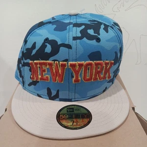 59Fifty N. Y. Knicks Mütze urban blau Camouflage Größe 7 3/8 NBA Einzelhandel 49,99 $ - Bild 1 von 11