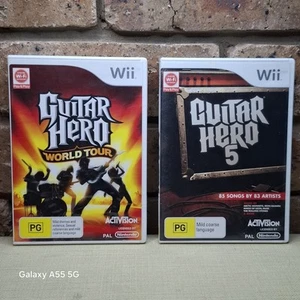 Guitar Hero Wii Game Bundle for Wii Warriors of Rock & World Tour - Picture 1 of 11