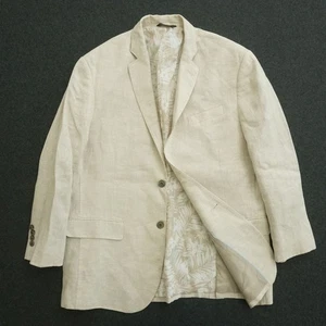 Tasso Elba Island Linen Blazer Sport Coat Two Button Light Beige Size Large / 42 - Picture 1 of 8