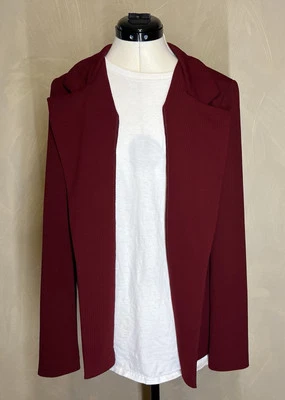 Charlotte Russe Women’s Open Front long sleeve Maroon Career-wear Blazer|Size:M - Image 1 of 4