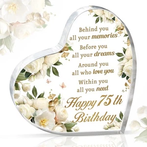 75th Birthday Gifts for Women, 75Th Birthday Decorations - 3.9"L X 3.9"W X 0.... - Picture 1 of 7