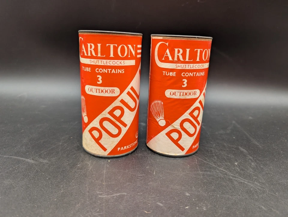 2 Tubos Carlton Popular Volantes 3 Birdie Inglaterra Reino Unido Bádminton Vintage Foto 1 de 4