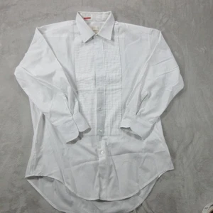 Vintage After Six Men’s Tuxedo Shirt White Size 16 1/2 32 - Picture 1 of 11