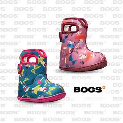 Bogs Kids Waterproof Boots Wellingtons Winter Warm Faux Fur Lined Girls Children - Image 1 of 4
