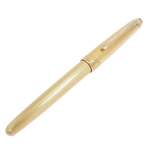 Montblanc Meisterstuck Solitaire 18K Nib Fountain Pen Gold Burley Ioki - Picture 1 of 7