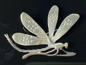 Broche prendedor libélula PLATA ESTERLINA 925 firmado Jezlaine 7,4 g - Imagen 1 de 8