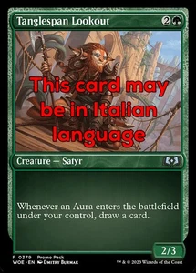 MTG TANGLESPAN LOOKOUT 379 FOIL EXC - VEDETTA DELL'INSENALTURA - WOE X IT - Picture 1 of 1