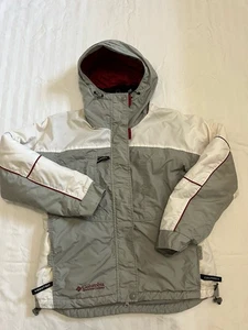 Columbia Sportswear Jacke Damen mittelgrau weiß Fleece gefüttert schwer - Bild 1 von 12