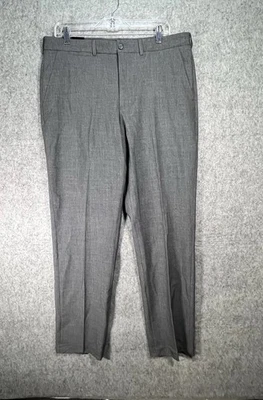 Pantalones de vestir Robert Graham para hombre 34 x 30 gris ajustados frente plano profesional Foto 1 de 4