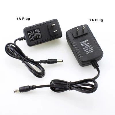 Power Adapter EU US Plug AC 110V-240V to DC 12v 1A 2A For 3528 5050 LED Strip - Image 1 of 4