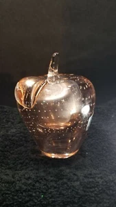 VINTAGE MURANO MUNDGEBLASENES KUNSTGLAS ROSA BULICANTE SCHWER MITTELGRÖSSE APFEL D2 - Bild 1 von 5