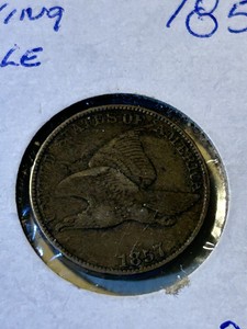 1857 flying eagle cent In Very Good Condition with very fine details