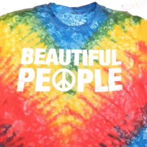 A$AP FERG BEAUTIFUL PEOPLE CONCERT TEE T SHIRT Mens M Tie Dye Colorful - Picture 1 of 5