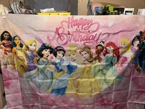Happy Birthday Disney Princess Backdrop 7’x5’ - Picture 1 of 2